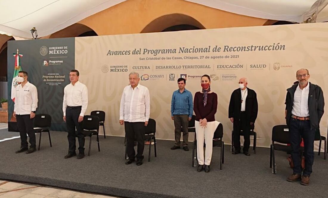 La jefa de Gobierno estuvo en el informe sobre el programa nacional de reconstrucción. Foto: Twitter @Claudiashein