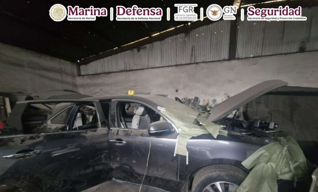 Autoridades aseguran bodega que almacenaba fentanilo, metanfetamina y cocaína en Baja California. Foto: Especial