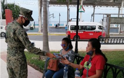 Entrega Semar cubrebocas en Campeche ante emergencia sanitaria por Covid