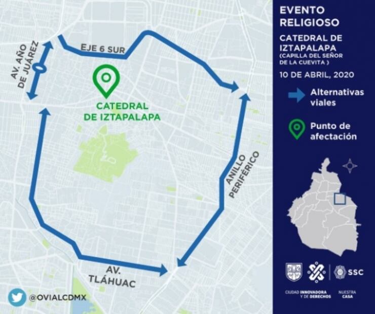 Alistan inicio del Jueves Santo a puerta cerrada en Iztapalapa