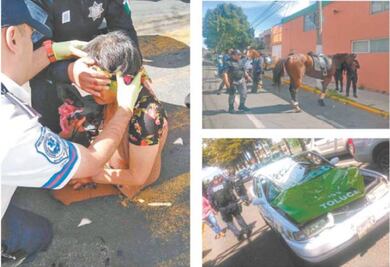 Estampida de caballos deja varios heridos en Toluca