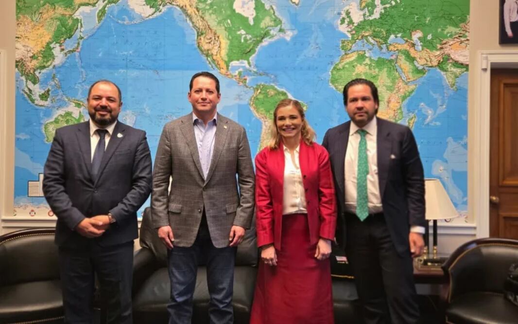 La gobernadora de Chihuahua invitó al congresista Tony Gonzales, representante del Distrito 23 de Texas, a conocer de primera mano la operación de los sistemas de prevención y contención del GBG. Foto: Especial