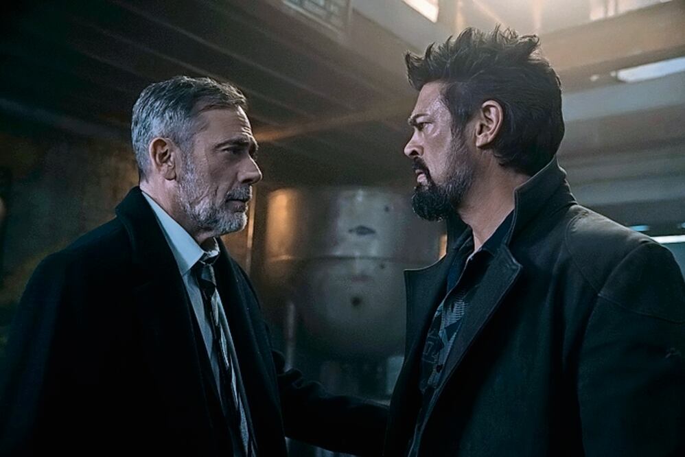 Jeffrey Dean Morgan, quien se une al elenco, y Karl Urban como Billy Butcher. Foto: de Prime Video