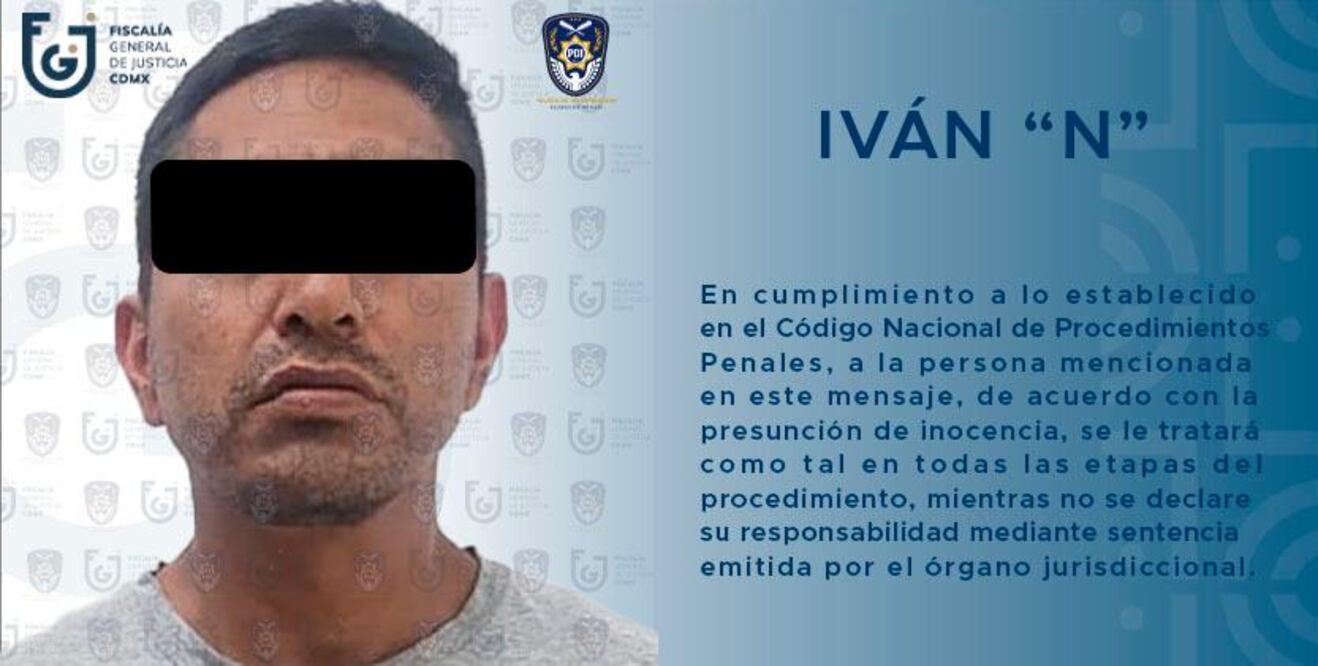 La Fiscalía de la CDMX informó de la detención en flagrancia de Iván “N”, integrante clave del grupo delictivo “Los Tanzanios”, dedicado a la distribución de droga, asalto a microbuses y extorsión a comerciantes en la zona oriente de la ciudad. (Foto: especial)