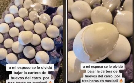Olvida los huevos en el carro, se cuecen por el calor 