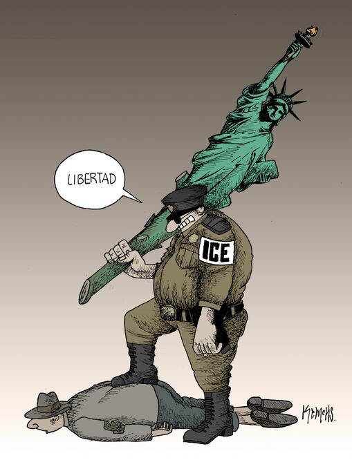 Indocumentados. Cartón: KEMCHS
