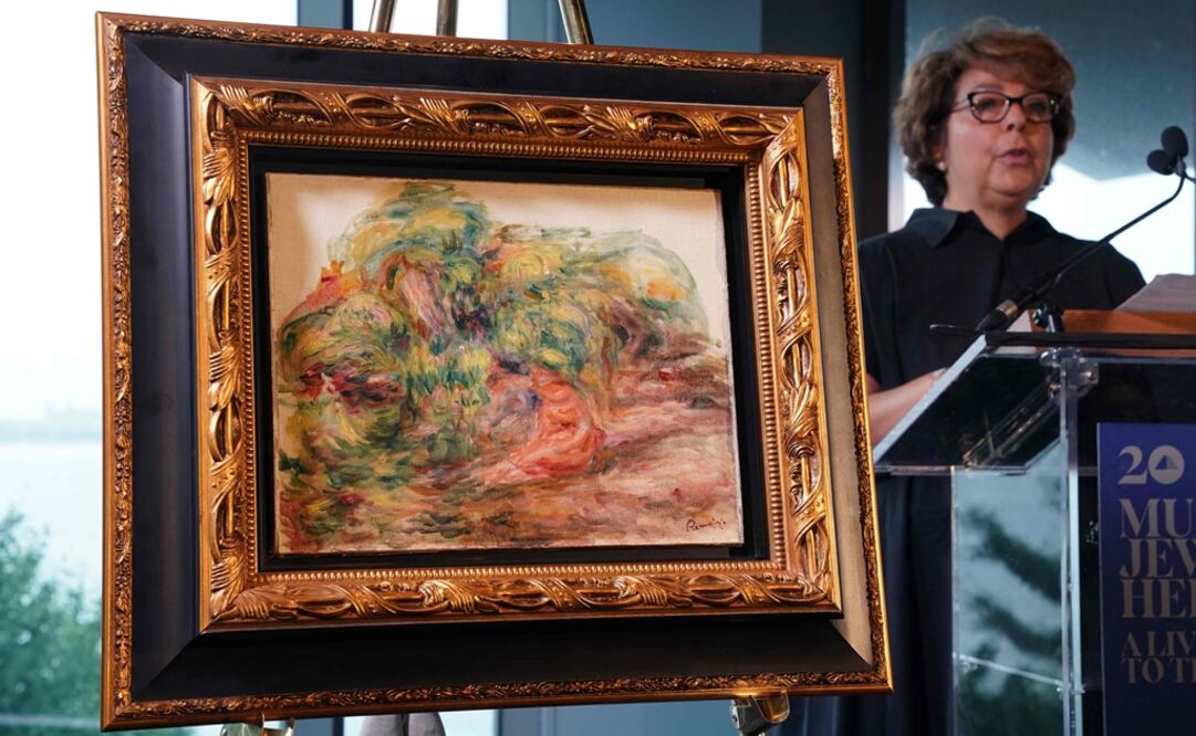 Una pintura de Renoir que fue robada por los nazis de una bóveda del Banco de París, fue devuelta a su legítimo propietario. Foto: Timothy A. Clary/AFP