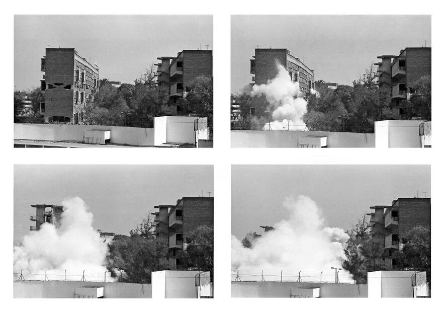 Implosión de un edificio. Éstas se hicieron después de 1985 en inmuebles que resultaron con graves afectaciones estructurales. Crédito: FRANCISCO MATA ROSAS