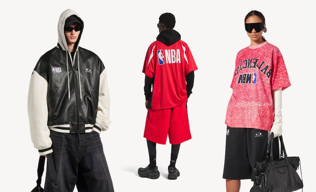 Balenciaga presenta una colección inspirada en la NBA que fusiona lujo, moda urbana y espíritu deportivo. Foto: Balenciaga
