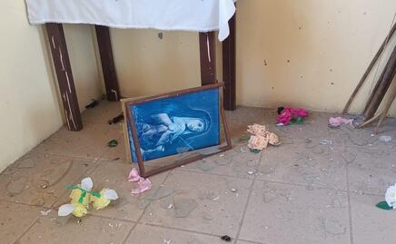 Tras balacera, así quedó la iglesia de Guachochi en Chihuahua; habitantes abandonan la zona