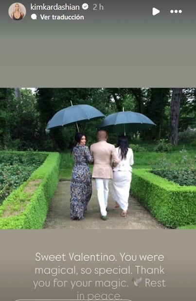 La socialité lamentó la partida del famoso diseñador italiano. Foto: Instagram.