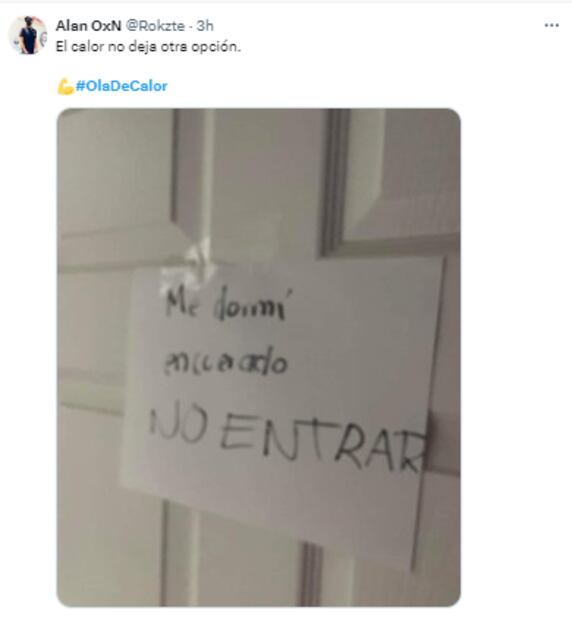 Memes ola de calor. Foto: Captura de pantalla