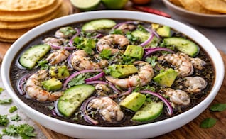 Cómo hacer aguachile negro con tinta de pulpo para comer en Semana Santa