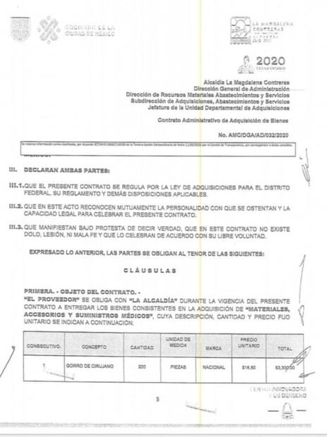 Compra de material médico, a sobreprecio en la Magdalena Contreras