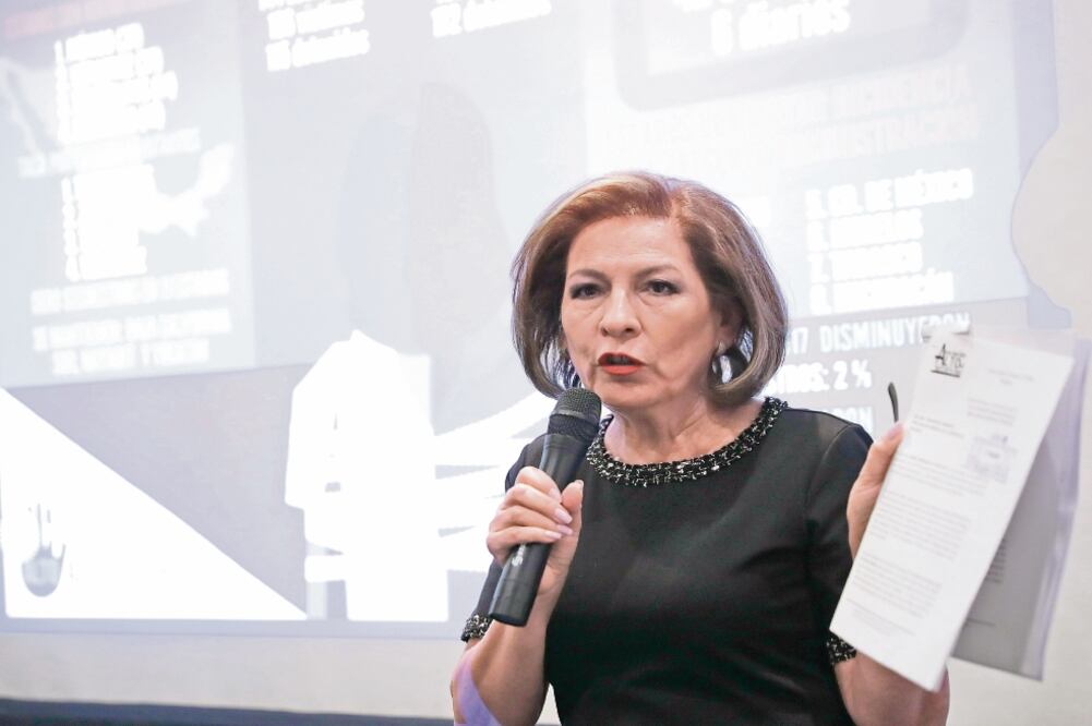 Isabel Miranda de Wallace, presidenta de Alto al Secuestro, presentó las cifra s sobre ese delito registradas en diversas entidades del país (IVÁN STEPHENS. EL UNIVERSAL)