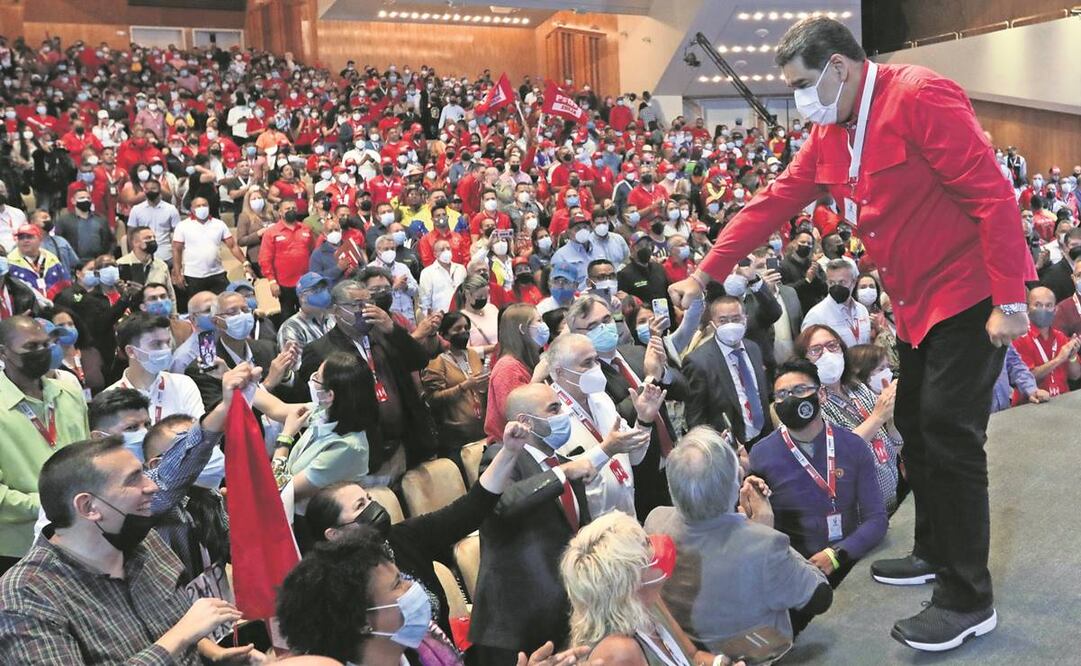 El presidente de Venezuela, Nicolás Maduro, durante un acto del V Congreso del Partido PSUV y IV de la JPSUV, en Caracas. Foto: EFE.