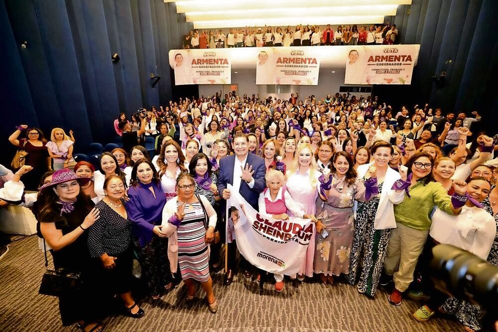 El Frente Nacional de Mujeres dio su apoyo a Alejandro Armenta, pues aseguran que comparte agenda con Claudia Sheinbaum. Foto Especial