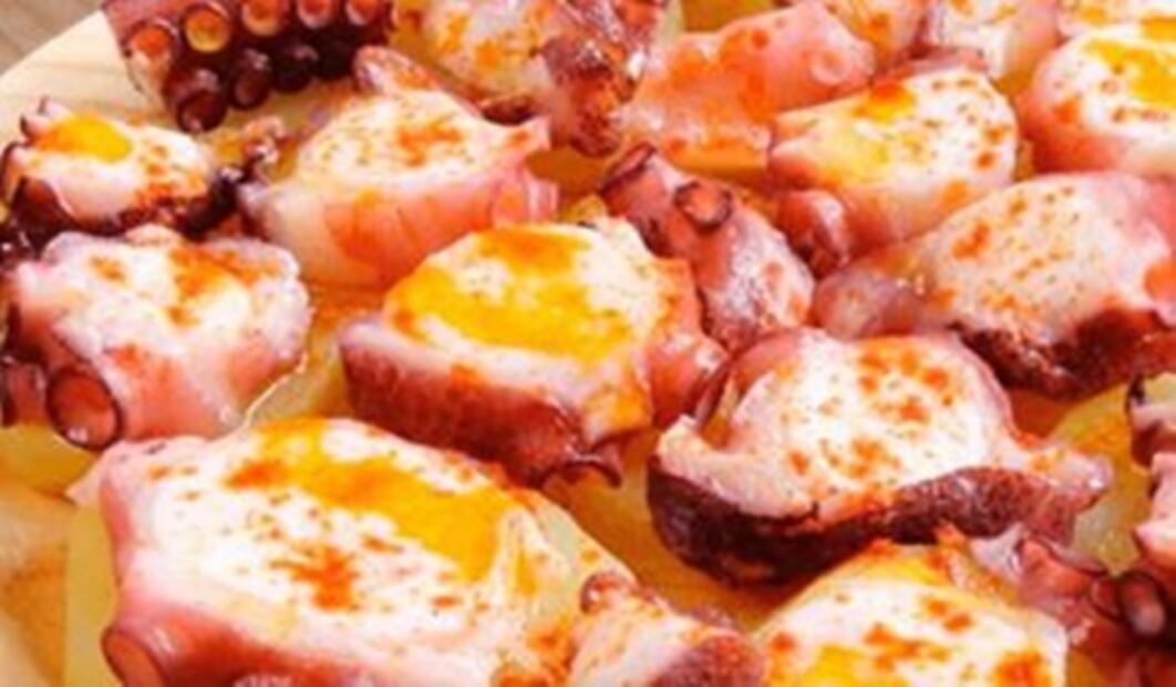 Montaditos de papa y pulpo para Cuaresma