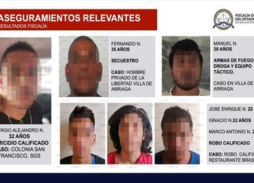 Fiscalía de SLP asegura a objetivos criminales prioritarios
