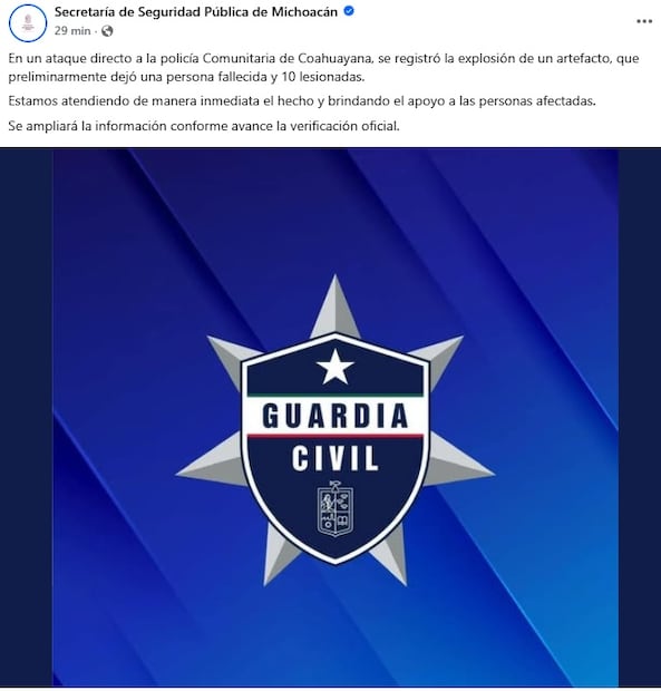 Policía Comunitaria de Coahuayana. Foto: captura de pantalla