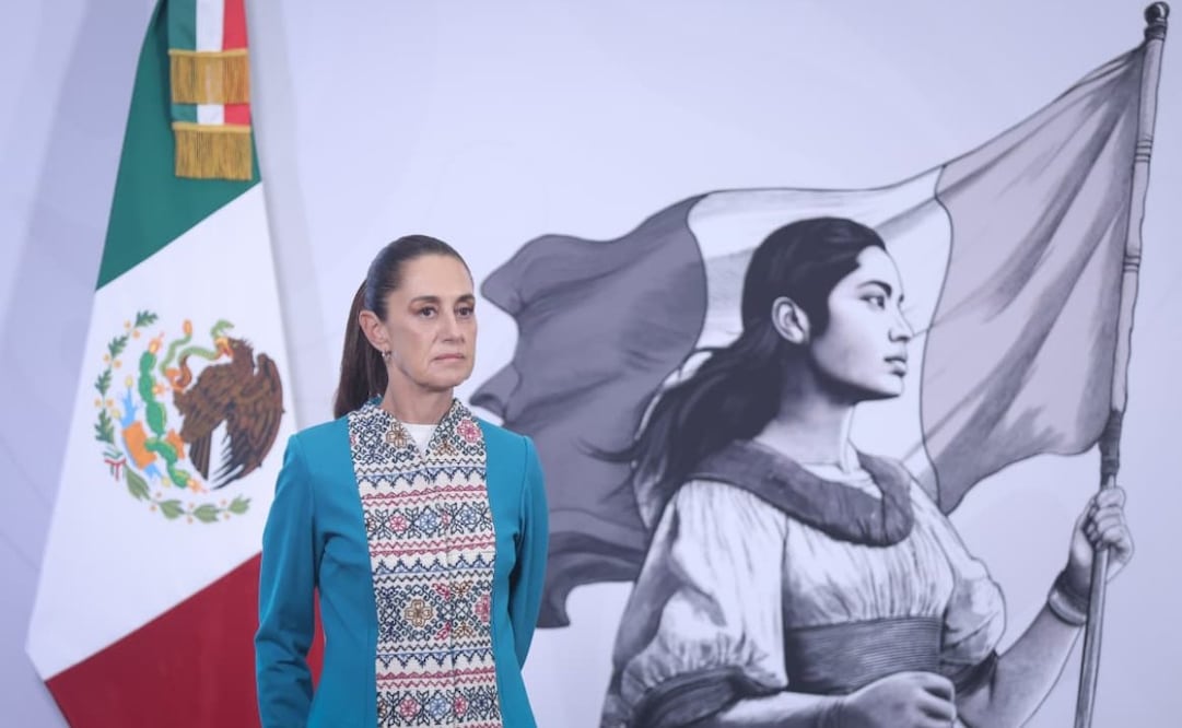 Claudia Sheinbaum Pardo en su conferencia matutina del martes 31 de marzo de 2026 en Palacio Nacional. Foto: Luis Camacho/ EL UNIVERSAL