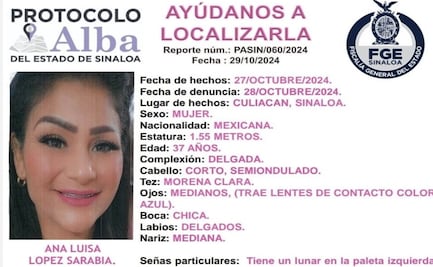 Emiten alerta de búsqueda para Ana Luisa López, custodia desaparecida en Culiacán