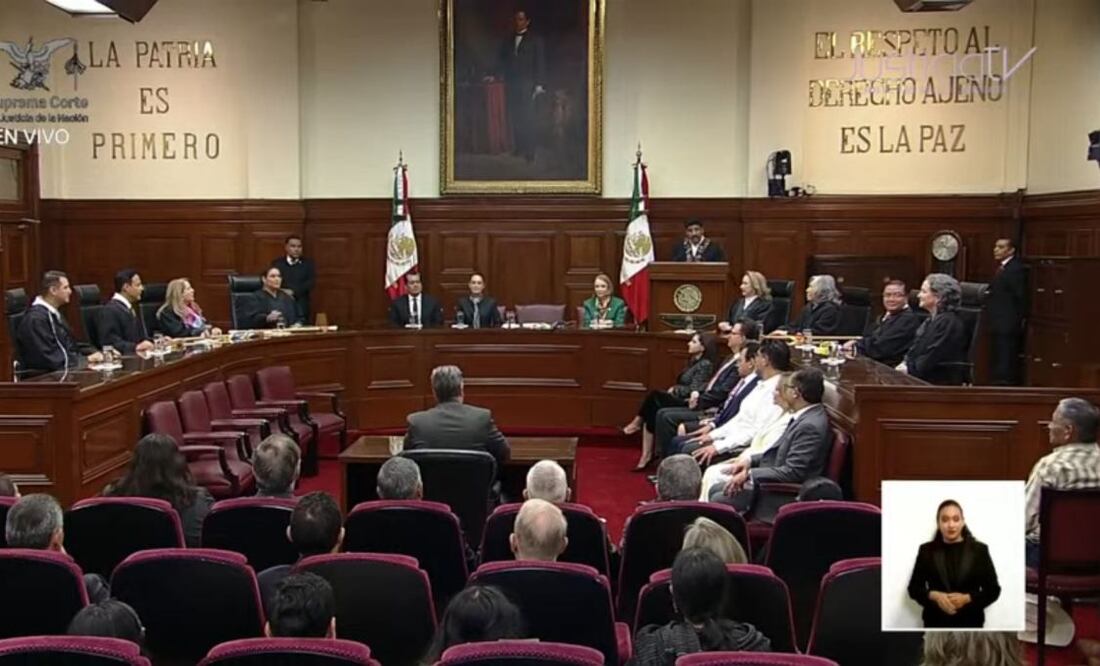 Sesion de la SCJN. Imagen ilustrativa. Foto: Captura de pantalla