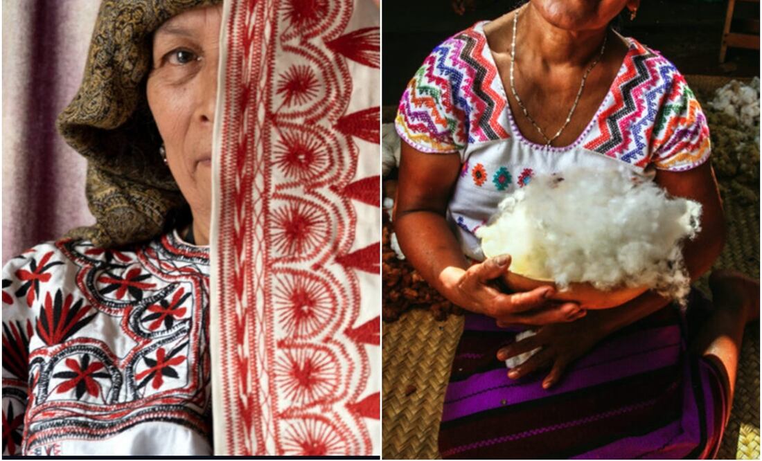 El movimiento de artesanos consiste en defender los derechos colectivos de las comunidades creadoras del arte tradicional mexicano.
Encuentro de Arte Textil Mexicano en Los Pinos. Foto: Especial