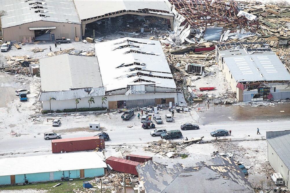Destrozos que dejó el huracán Dorian en las islas Ábaco. Foto: AL DÍAZ. AP