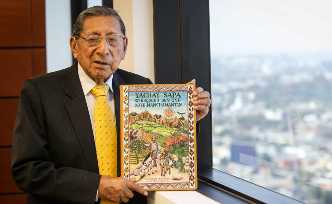 Demetrio Túpac Yupanqui, traductor al quechua del Quijote, falleció a los 94 años. Foto: EFE/Ernesto Arias