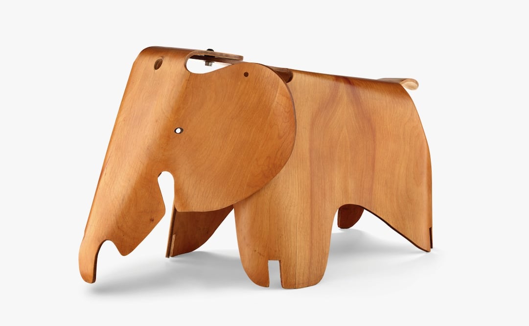 Elefante de madera contrachapada moldeada, 1945, de Charles y Ray Eames, de quienes el MARCO mostrará su trabajo en mayo. Foto: Eames Institute, Petaluma, CA, USA