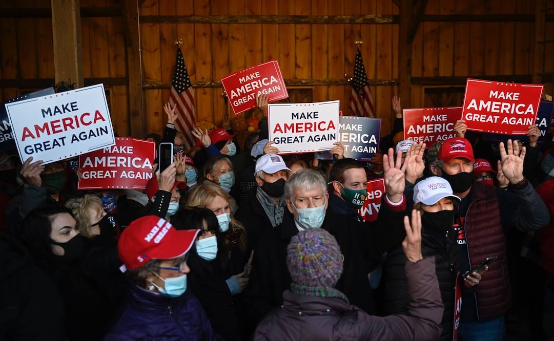 Simpatizantes de Trump en un evento en Wisconsin con la primera dama, Melania Trump (Foto: EFE)