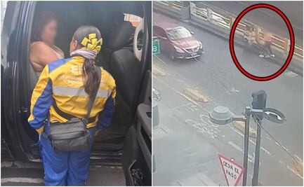 Policias evitan que mujer se arroje de puente en  Eje Central