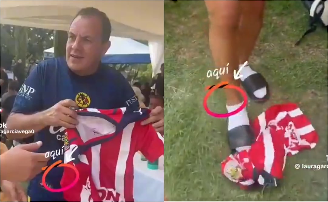 FOTO: Cuauhtémoc Blanco firma playera de Chivas y luego la patea - ESPECIAL