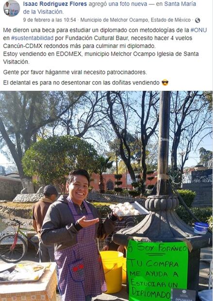 Estudiante vende gelatinas para pagar sus viajes a la CDMX e ir a diplomado