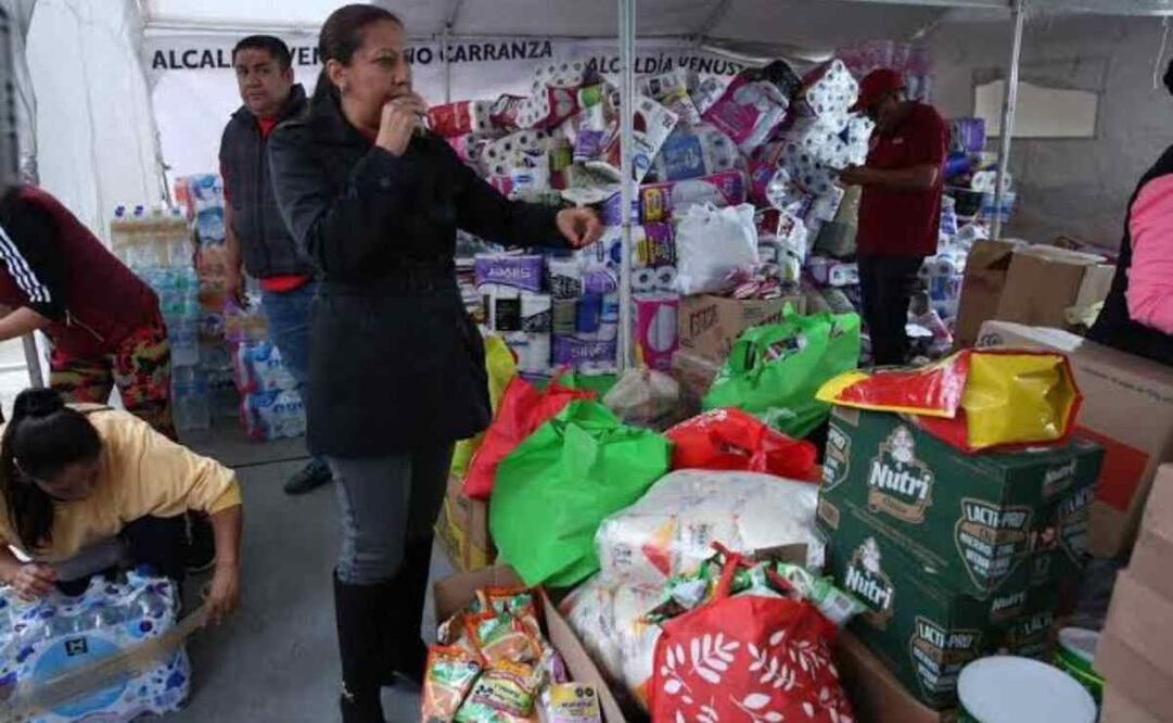 Centro de acopio en la Venustiano Carranza / Foto: Especial