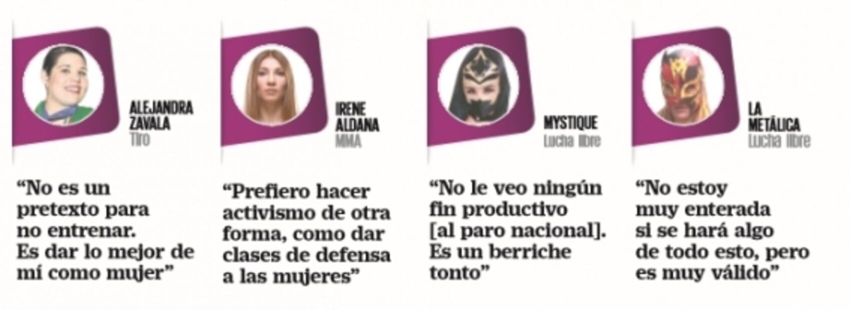 No todas las deportistas harán el paro