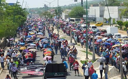 CNTE realiza marcha “de pies cansados” en Chiapas