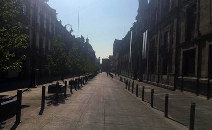 En el día pico de la pandemia de coronavirus, calles vacías en centro de la CDMX