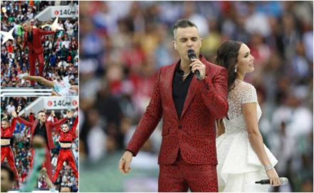 Robbie Williams inaugura Rusia 2018 con "britney señal"