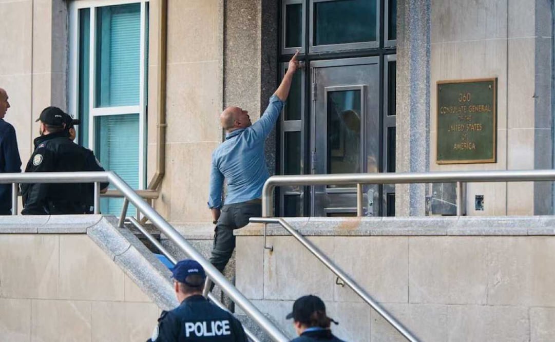 Oficiales encontraron evidencia de un arma de fuego descargada cerca del edificio diplomático. No se reportan heridos y no hay sospechosos identificados. Foto: X @iluminnatii