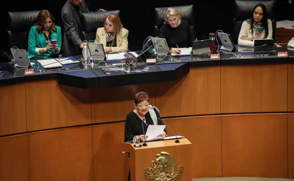Ernestina Godoy comparece ante el Senado previo a la votación en el Senado para nombrar a la nueva fiscal General (03/12/25) Foto: Luis Camacho/EL UNIVERSAL