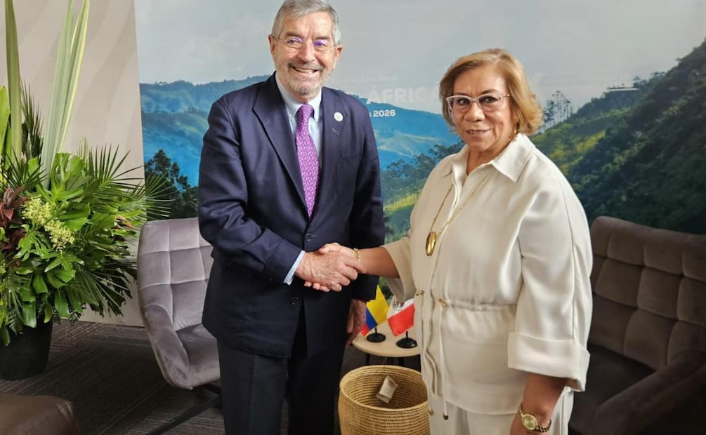 El canciller Juan Ramón de la Fuente junto a su homologa de Colombia, Rosa Villavicencio (20/03/2026). Foto: Especial