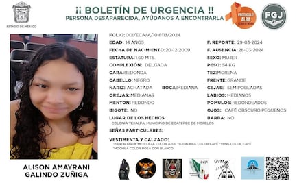 Buscan a Alison de 14 años; iba al trabajo de su papá