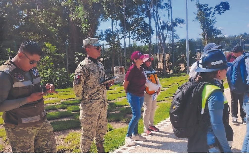 Vigilancia durante el recorrido de expertos de la Comisión de Protección al Patrimonio Arqueológico en Chetumal. Foto: Comisión de Protección al Patrimonio Arqueológico