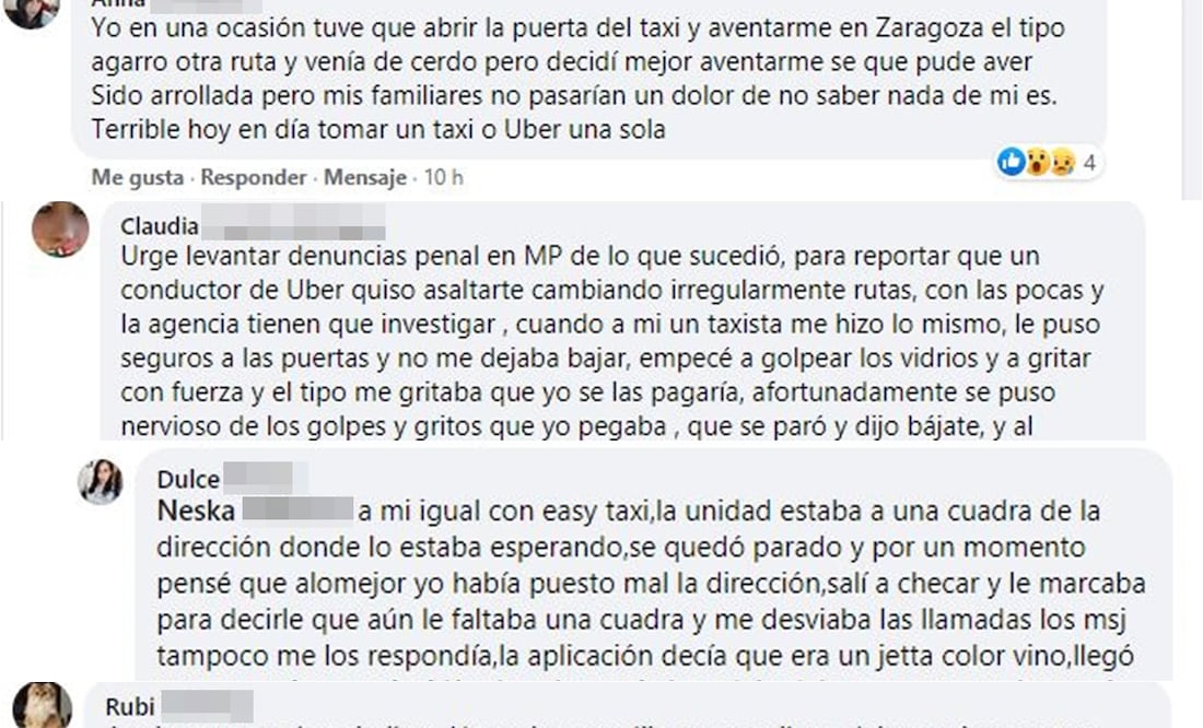 “Me puse a salvo porque me bajé…”, la historia de Lucía se repite en otras plataformas