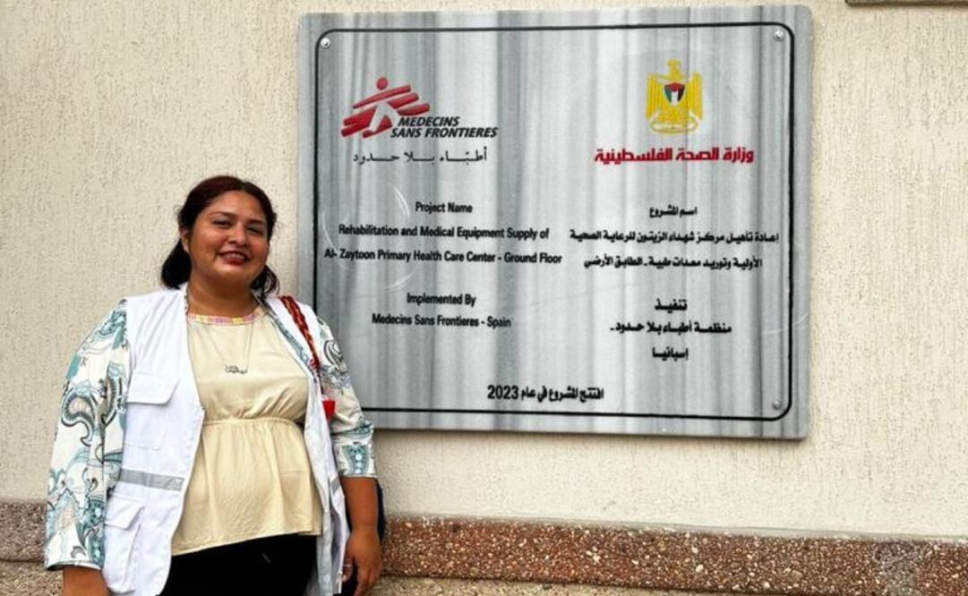 Michelle Ravell, enfermera mexicana  que salió de la Franja de Gaza. Foto: Especial