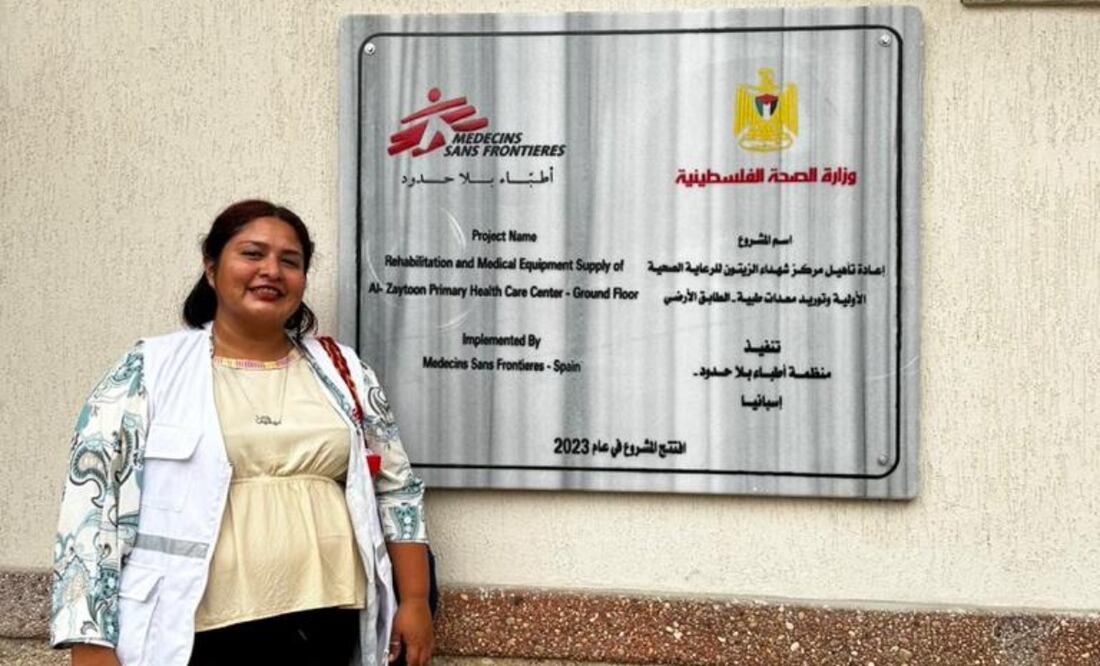 Michelle Ravell, enfermera mexicana que salió de la Franja de Gaza. Foto: Especial