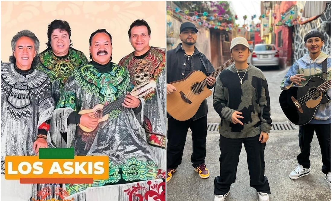 Agrupación de cumbia andina mexicana “Los Askis" y Yahritza y su Esencia. Fotos: Instagram @askisinternacional y @yahritzaysuesencia