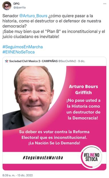 "¿Cómo quiere pasar a la historia?", le dicen a senadores por plan B de reforma electoral
